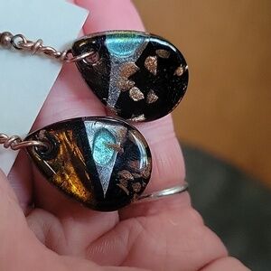 Handcrafted glass earrings